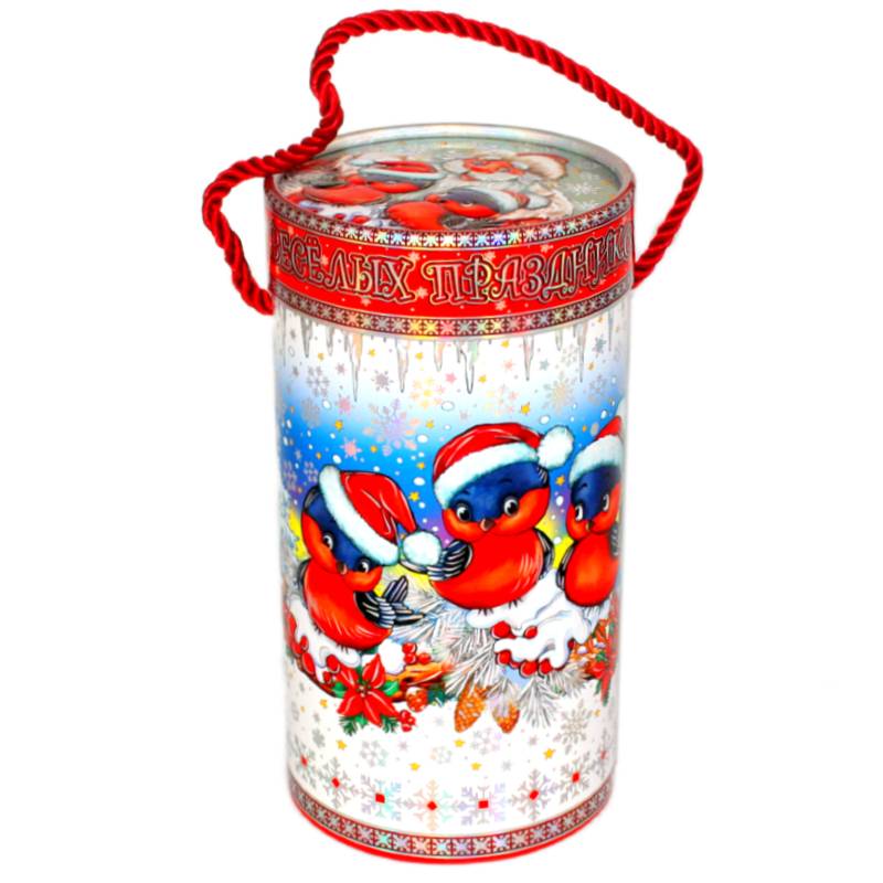 Сладкий новогодний подарок в картонной упаковке весом 600 грамм