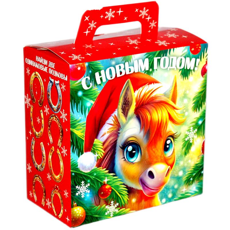 Детский подарок на Новый Год в картонной упаковке весом 600 грамм